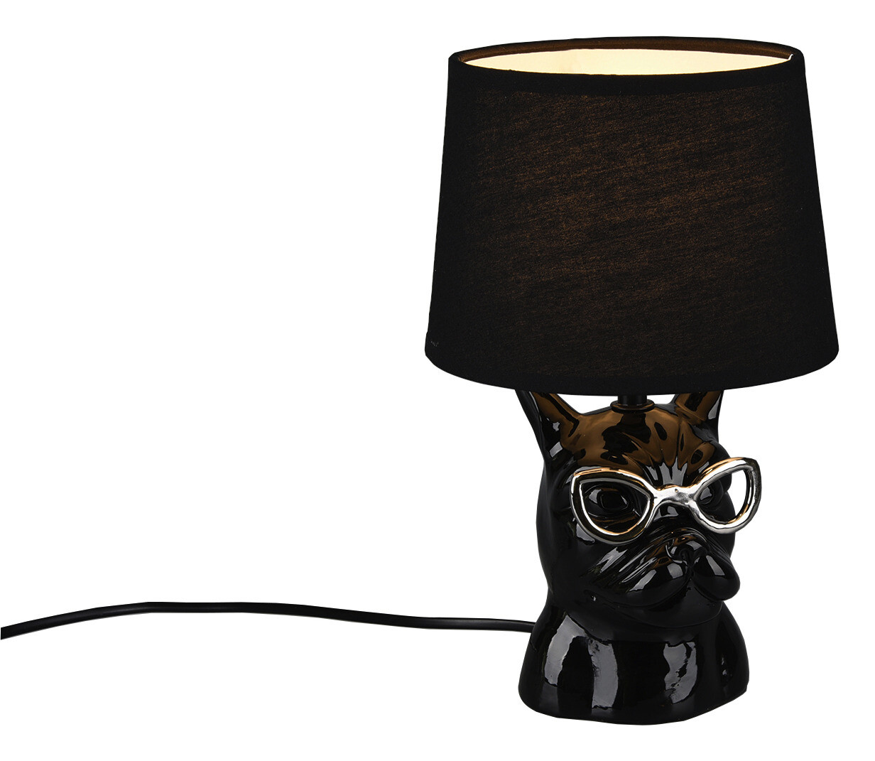 Reality Tischleuchte Dosy Keramik Stoff H/D: ca. 29x18 cm E14 1 Brennstellen