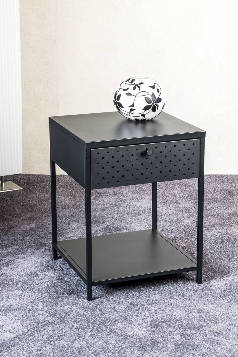 Beistelltisch schwarz B/H/T: ca. 40x53x40 cm