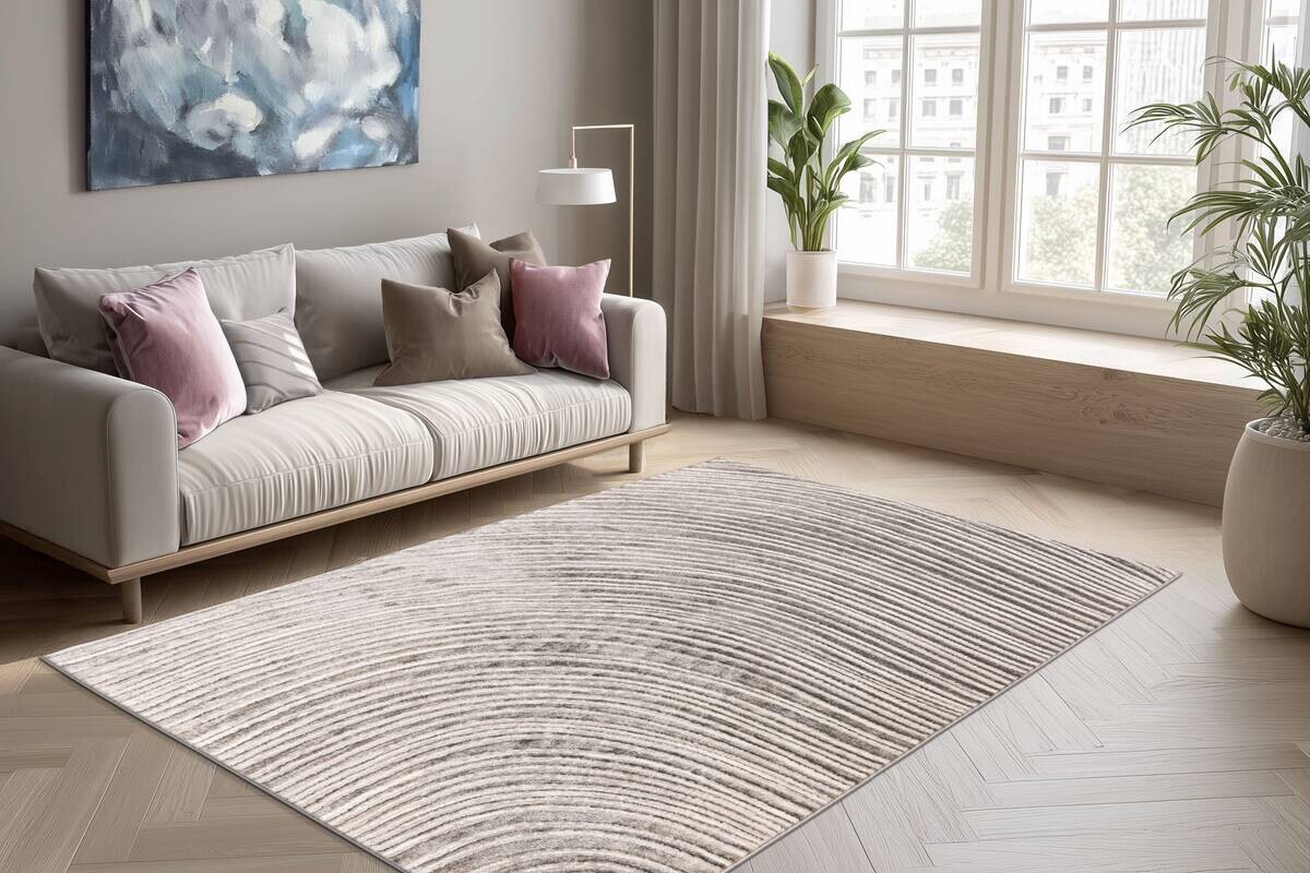 Kayoom Teppich Chalk 425 silber B/L: ca. 120x170 cm