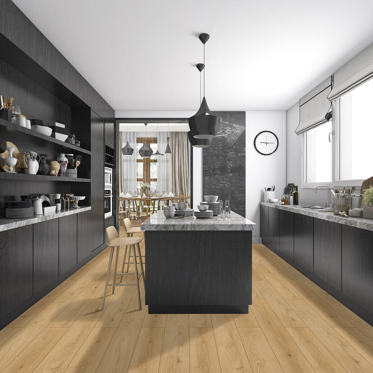 Click-Vinylboden ca.2,196m² im Paket,inkl.TS B/L: ca. 18x122 cm pro Paket