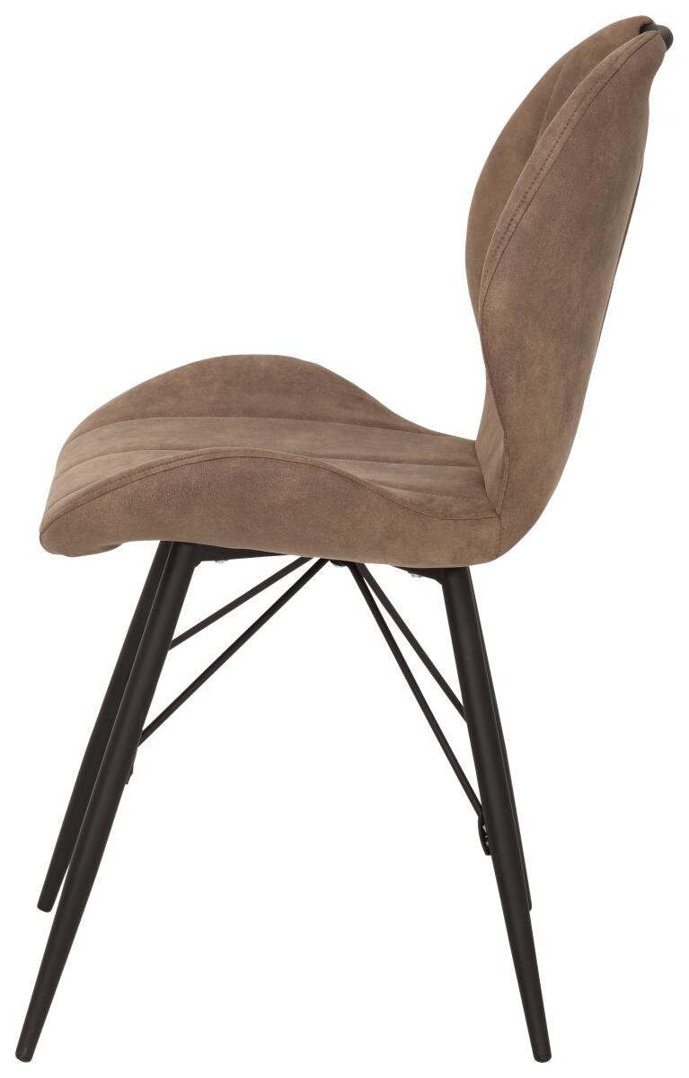 Stuhl Kate 4er Set schlamm Vintage Microfaser B/H/T: ca. 50x86x56 cm