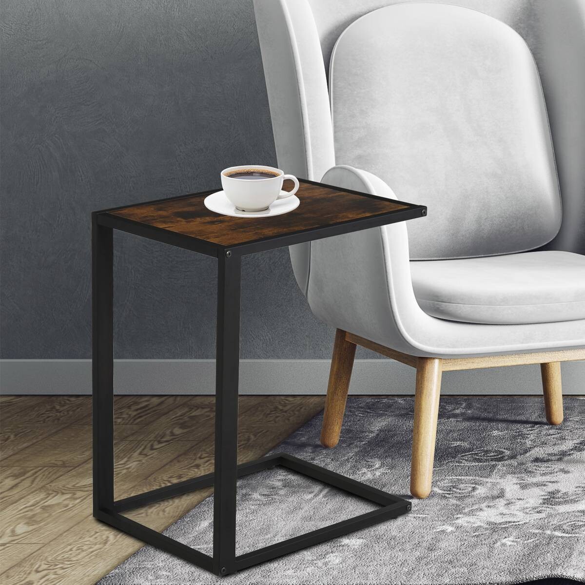 Beistelltisch 833-194BN braun schwarz B/H/T: ca. 40,6x64,2x50,8 cm