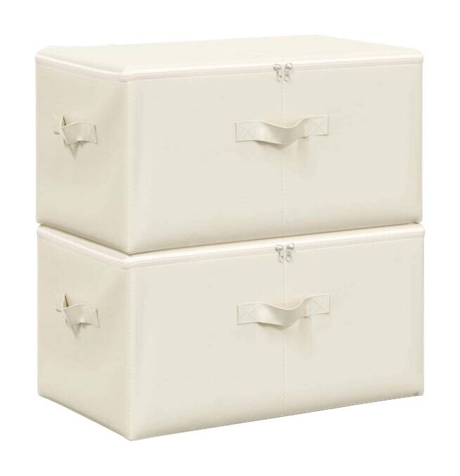 vidaXL Aufbewahrungsbox creme B/H/L: ca. 34x23x43 cm