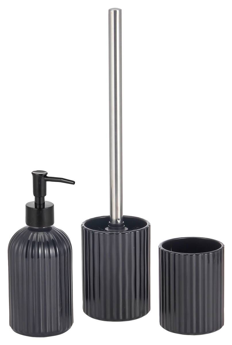 Axentia Seifenspender Tokio mattschwarz Glas B/H: ca. 7x19 cm