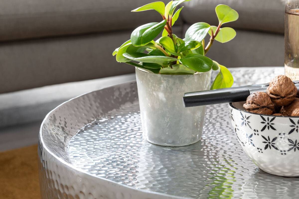 Wohnling Couchtisch silber B/H/T: ca. 60x35x60 cm