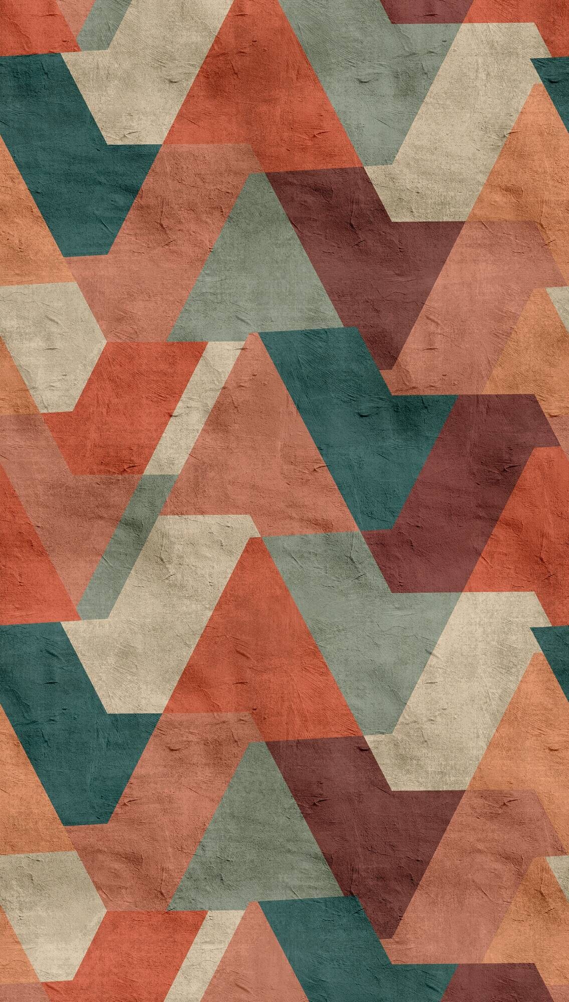 Livingwalls Fototapete Retro Design orange petrol grün B/L: ca. 280x159 cm