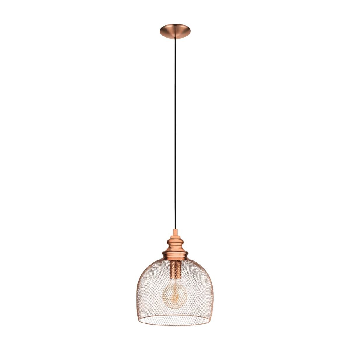 Eglo Pendelleuchte Straiton Kupfer Metall B/H/L: ca. 28x110x28 cm E27 1 Brennstellen
