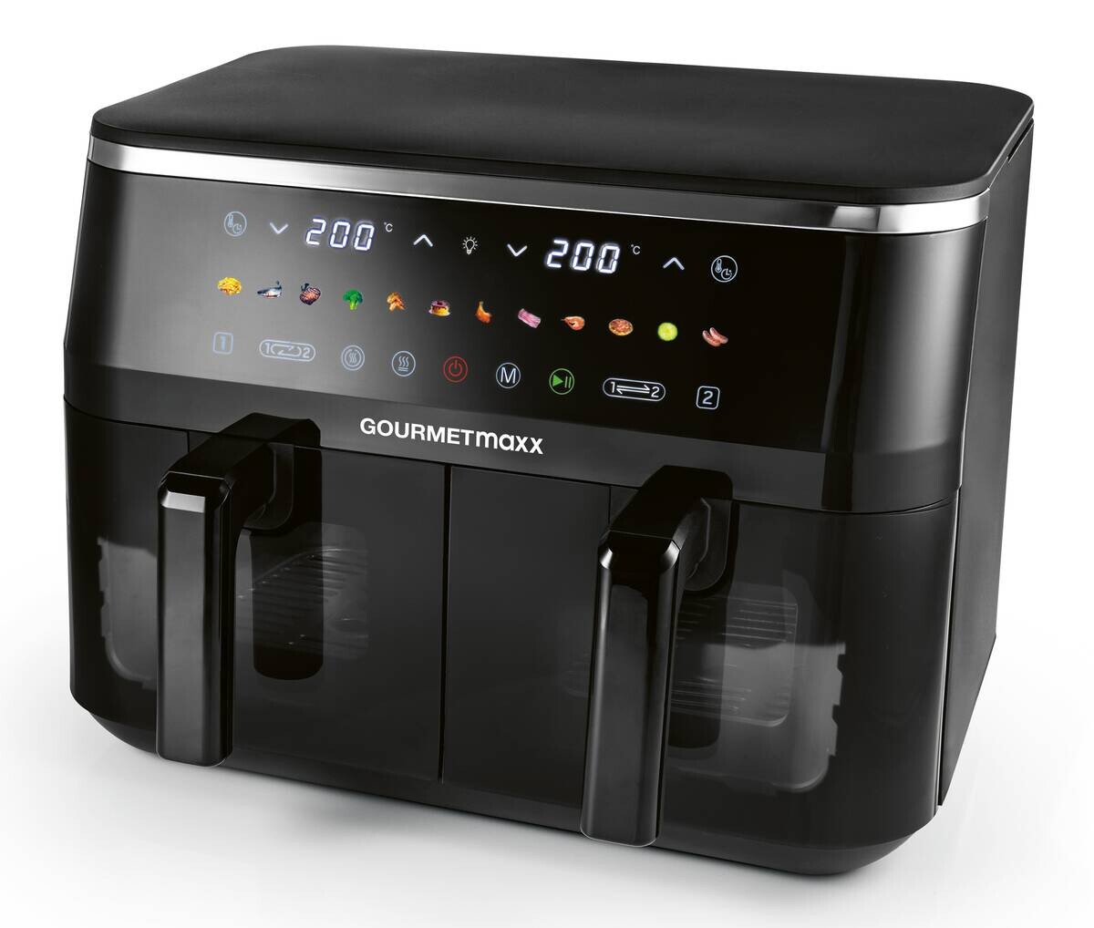 GOURMETmaxx Heißluftfritteuse schwarz Metall B/H/L: ca. 36,2x29,2x40 cm ca. 4,5 l