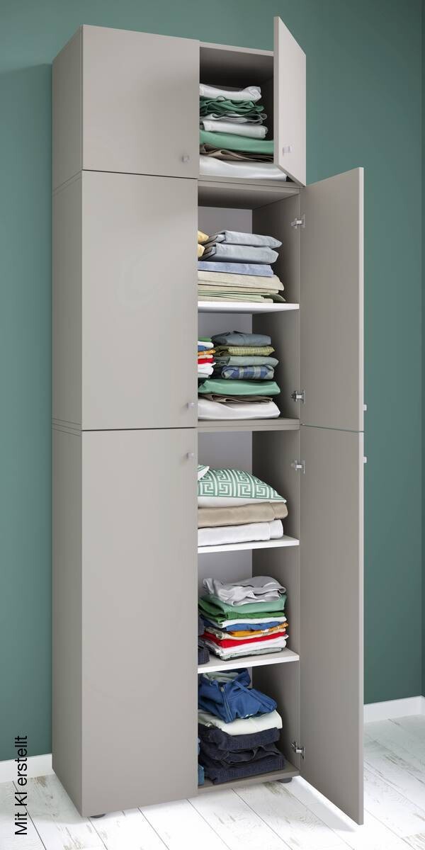 Kleiderschrank Lona grau