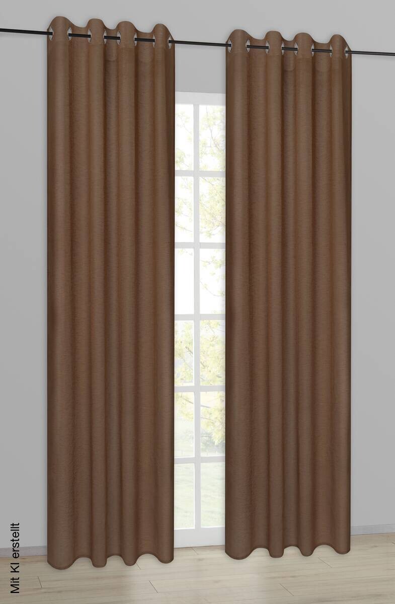 Happy Home Ösenvorhang Freiburg Mocha Mousse B/L: ca. 140x235 cm