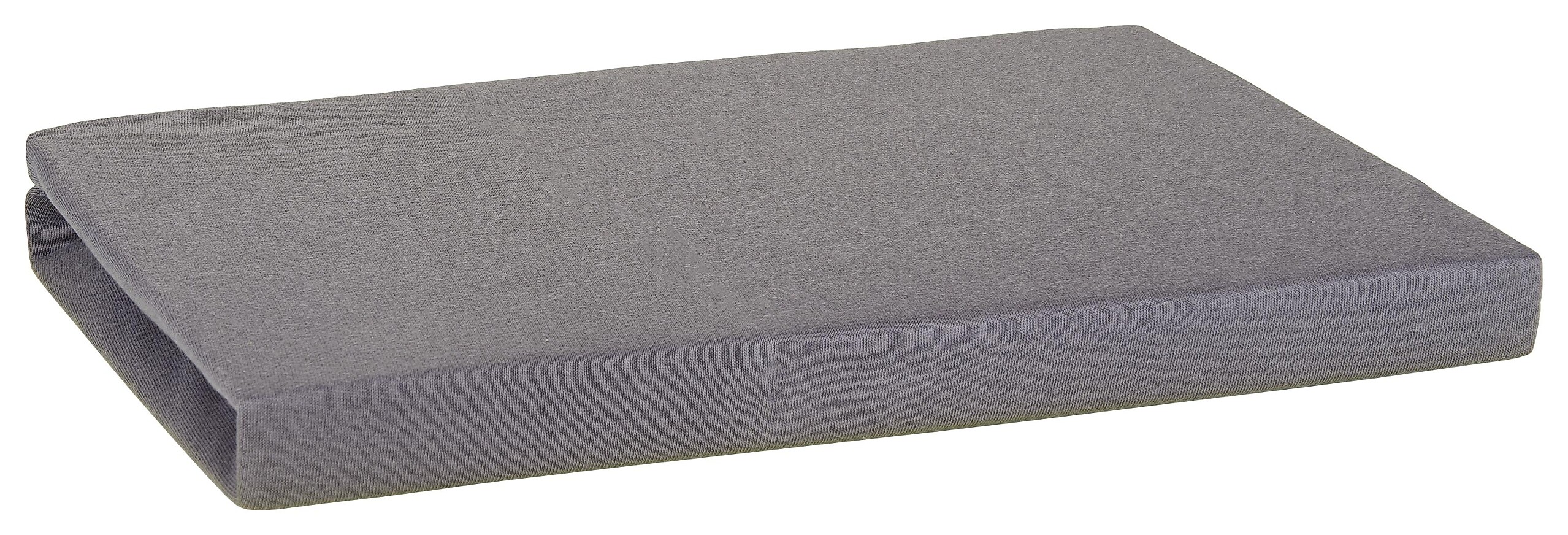 Elegance Jersey Spannbetttuch anthrazit 100% Baumwolle B/L: ca. 100x200 cm