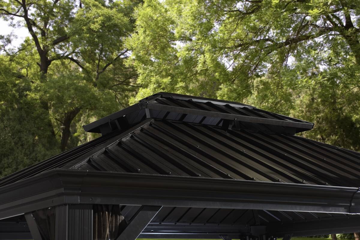 Sojag Pavillon Messina anthrazit Metall B/H/L: ca. 363x292x298 cm