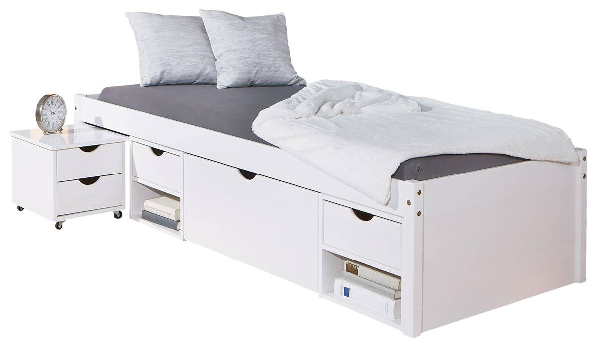 Funktionsbett Till weiß Liegefläche B/L: ca. 90x200 cm