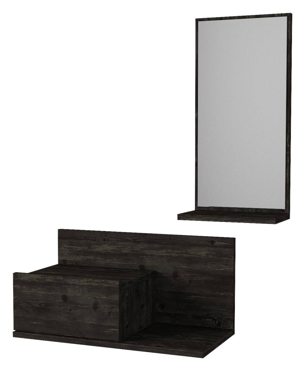 Konsolentisch Drax dunkelgrau Spanplatte B/H/T: ca. 60x29,5x30 cm