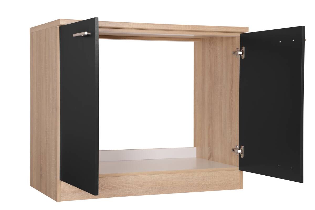 Spülenunterschrank Merle schwarz B/H/T: ca. 100x85x60 cm