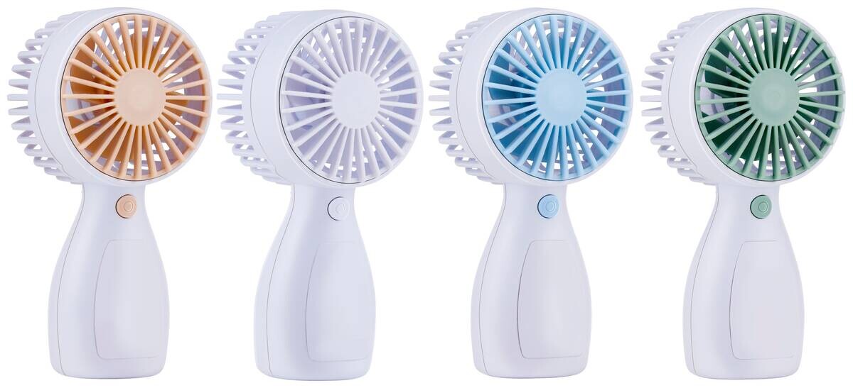 Handventilator grün Kunststoff B/H/L: ca. 4,5x6x13 cm