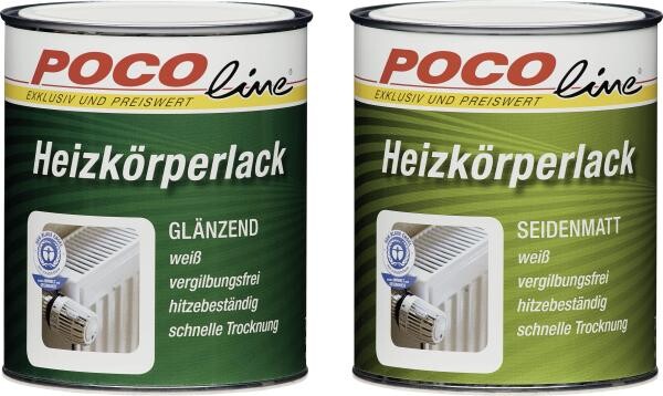 POCOline Acryl Heizkörperlack weiß glänzend ca. 0,75 l