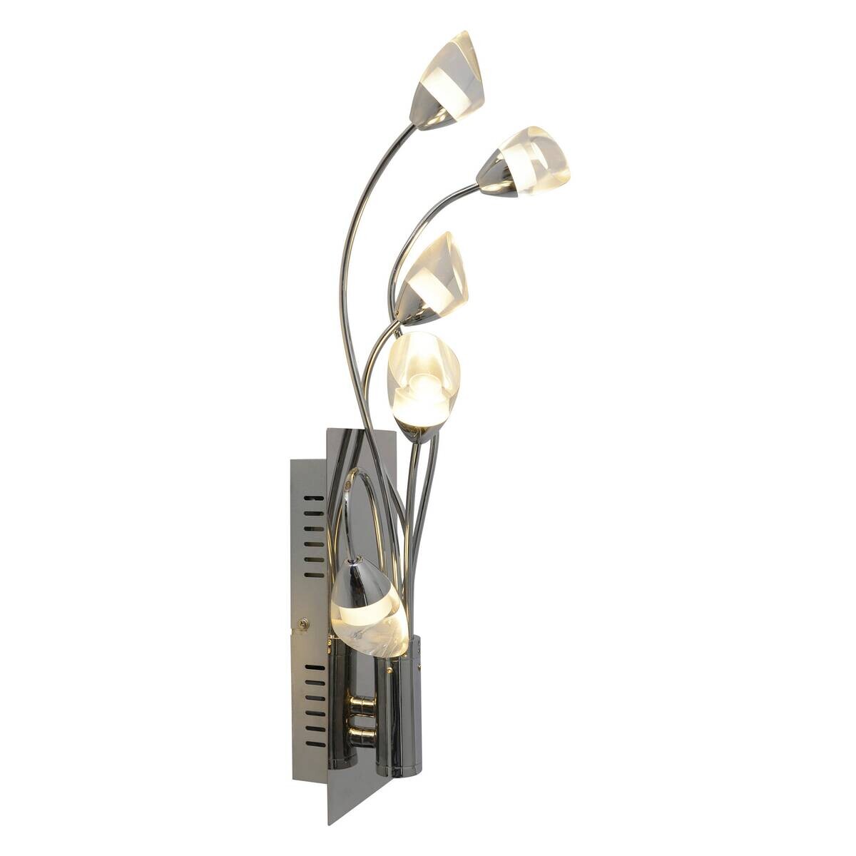 Näve Leuchten LED-Leuchten 1235142 Chrom Kunststoff Metall B/H/T: ca. 12x50x15 cm 5 Brennstellen
