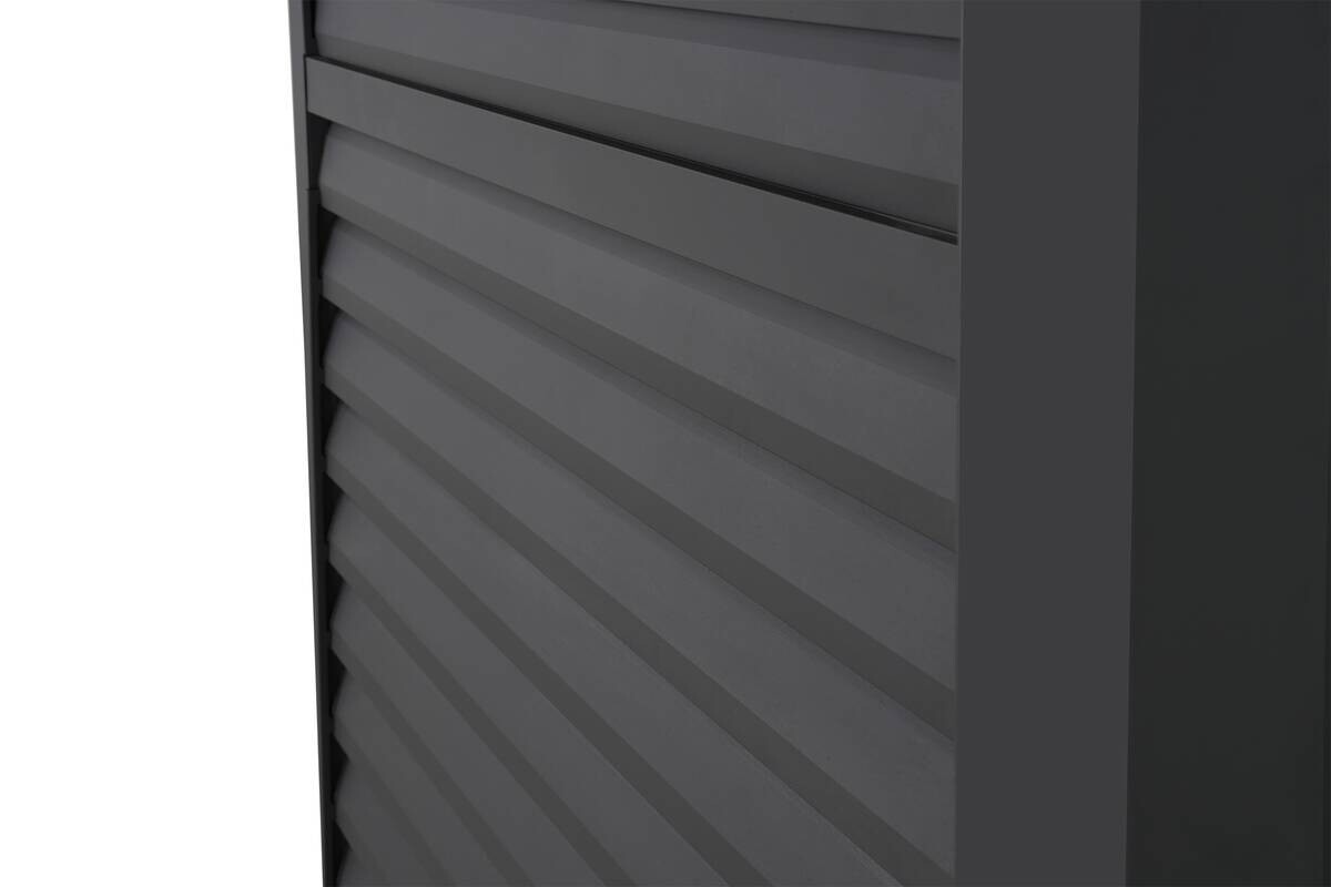 Mirador Lamellenwand für Pergola Deluxe Plus anthrazit Aluminium B/H/L: ca. 123,5x238,65x7 cm