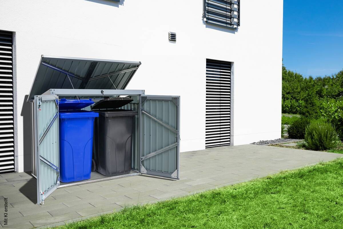 Westmann Mülltonnenbox 5x3 anthrazit B/H/T: ca. 158x134x101 cm