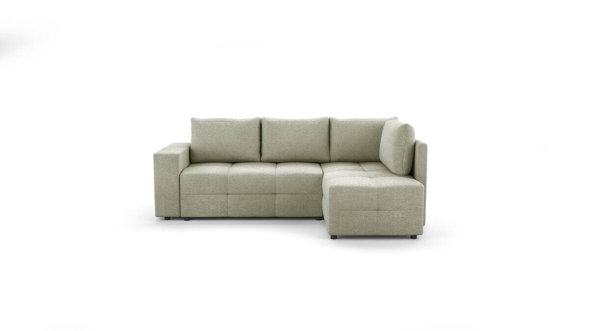 Ecksofa mit Bettfunktion und Bettkasten grün Flachgewebe B/T: ca. 238x167 cm