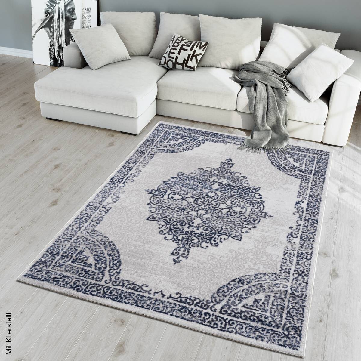 Sanat Teppich Evra hellgrau B/L: ca. 80x150 cm