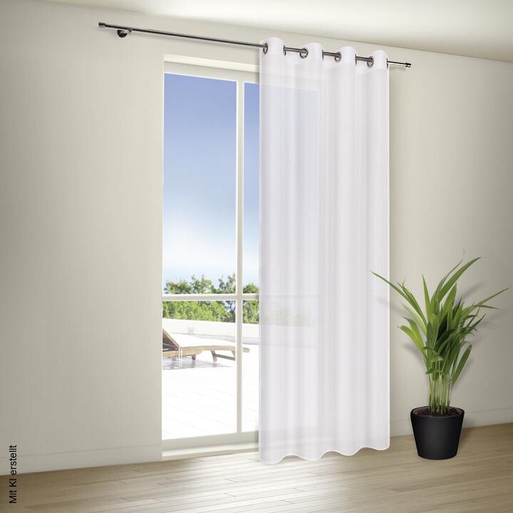 Happy Home Ösenvorhang Freiburg weiß B/L: ca. 140x235 cm