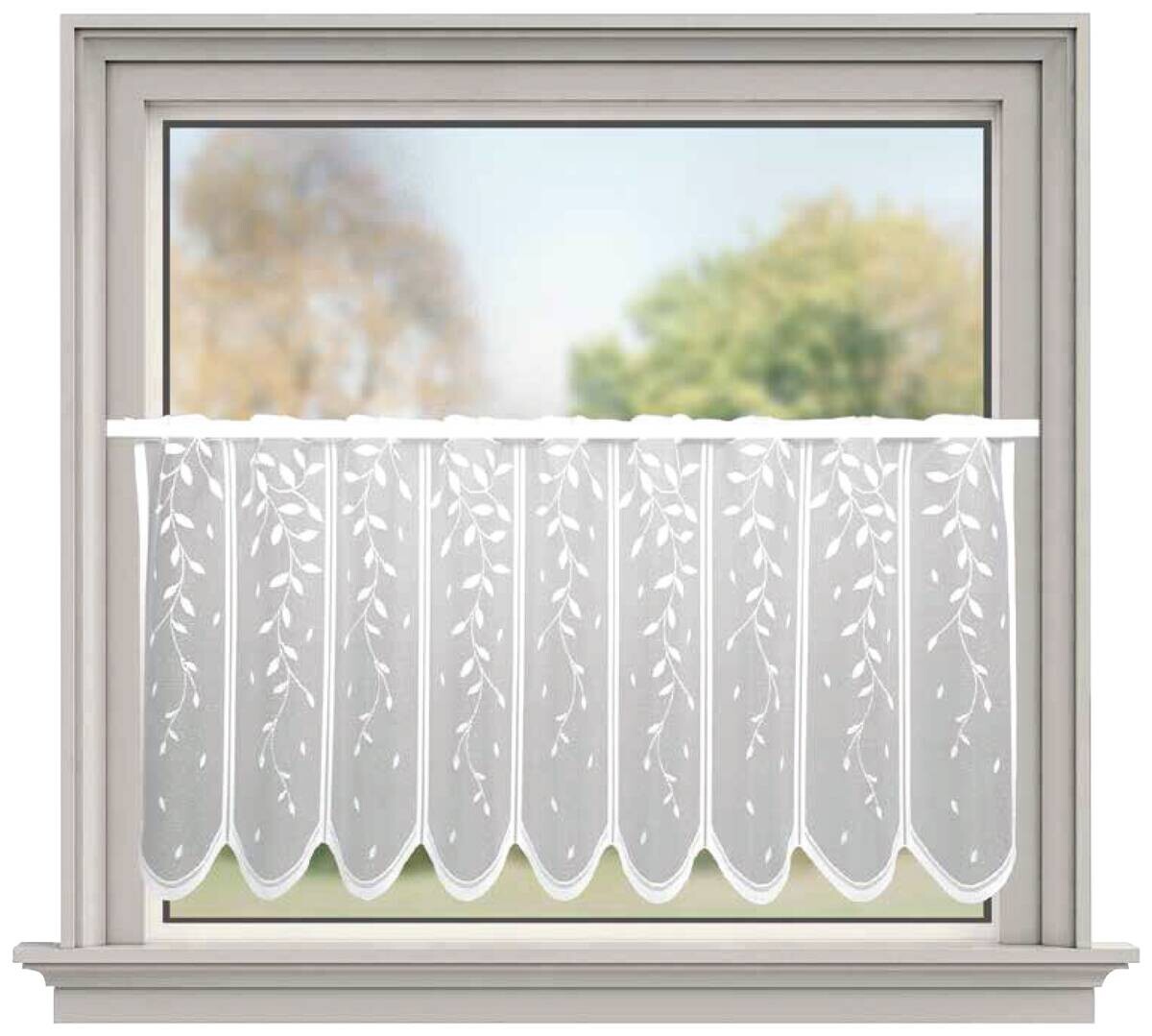 Sensation Scheibengardine weiß B/L: ca. 200x60 cm