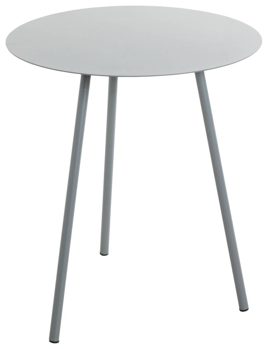 Beistelltisch grau Metall H/D: ca. 45x40 cm