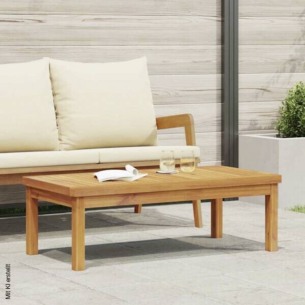 vidaXL Gartentisch braun Akazie B/H/L: ca. 50x33x100 cm