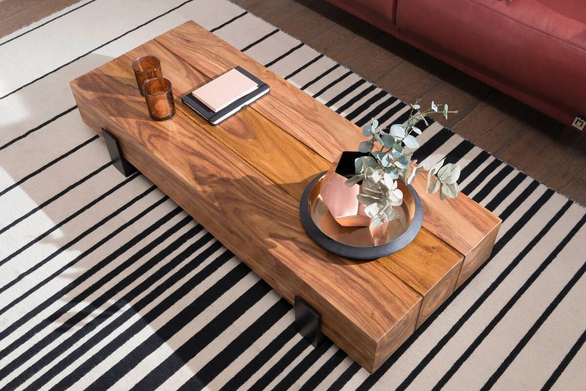Couchtisch braun B/H/T: ca. 115x22x44 cm