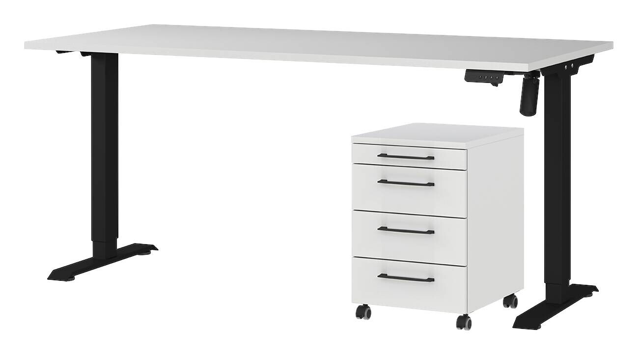 Büro-Sets 9750-581 Lichtgrau schwarz B/H/T: ca. 217x119x80 cm