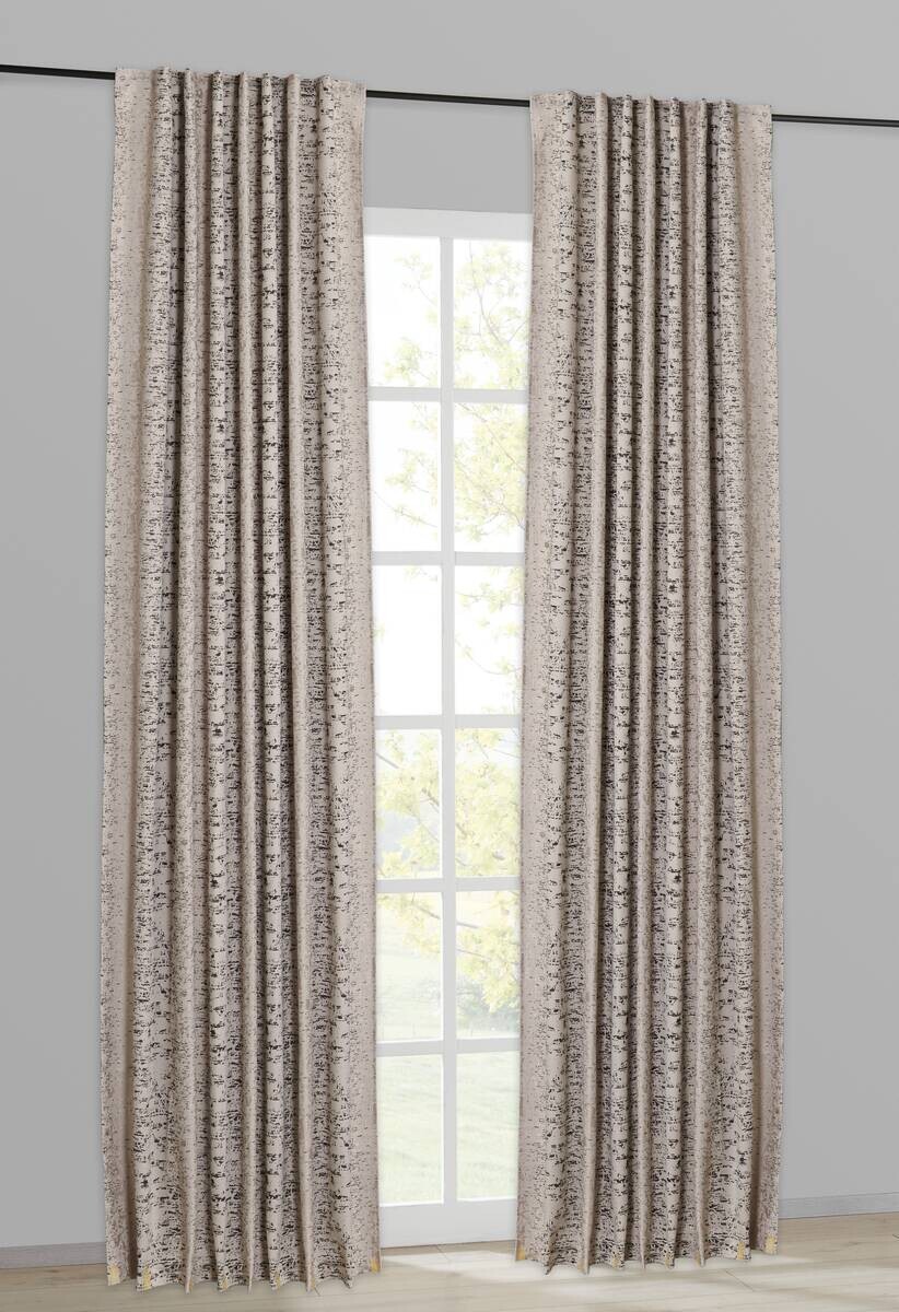 Kombivorhang Gizem natur B/L: ca. 140x245 cm