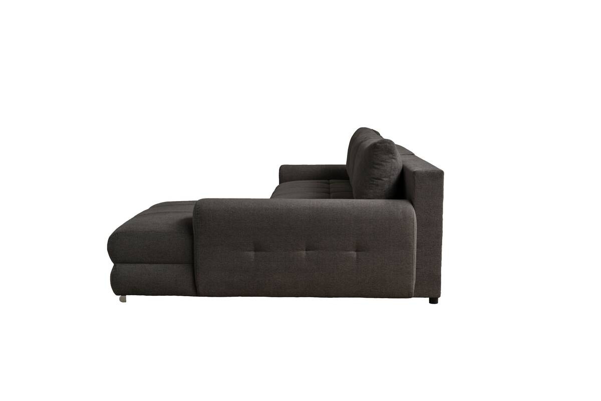 Ecksofa mit Bettfunktion und Bettkasten Lorenz braun Microfaser B/H/T: ca. 284x74x180 cm