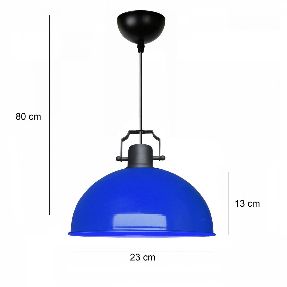 Opviq Pendelleuchte blau B/H/T: ca. 23x80x23 cm E27 1 Brennstellen