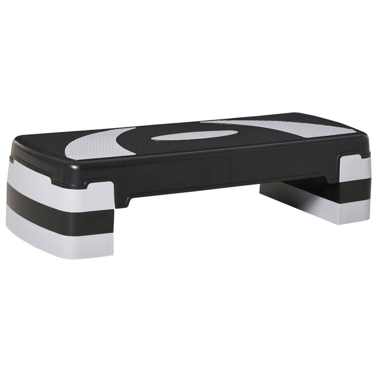 HOMCOM Steppbrett schwarz Kunststoff B/H/L: ca. 31x20x80 cm