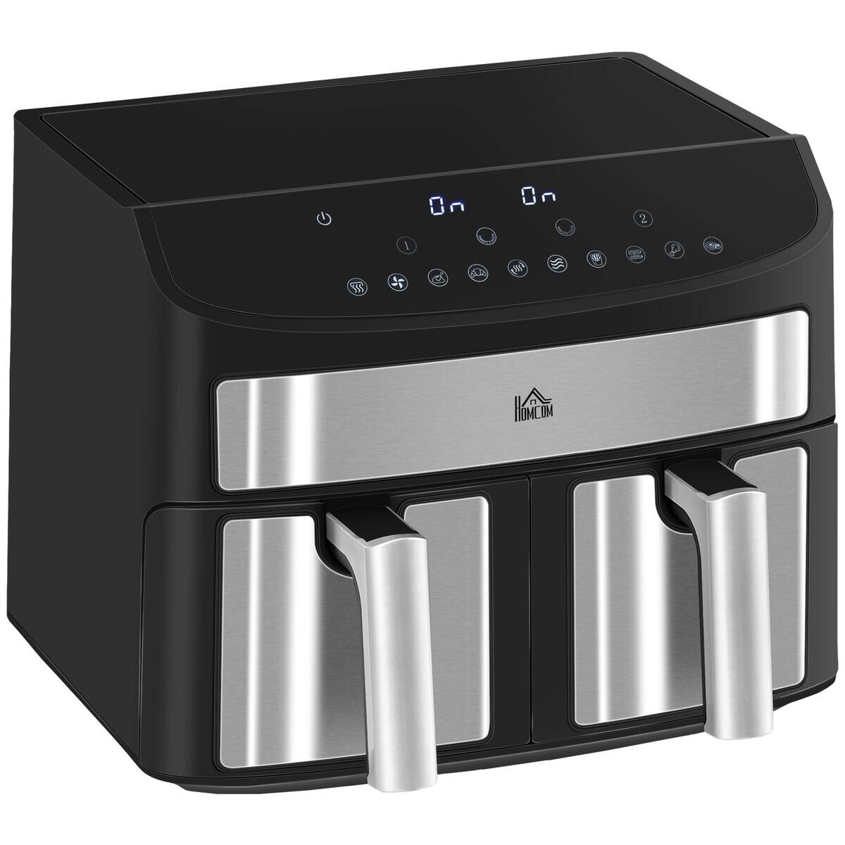 HOMCOM Heißluftfritteuse 800-174V90BK schwarz Kunststoff B/H/L: ca. 36,3x38,8x31,1 cm ca. 8 l