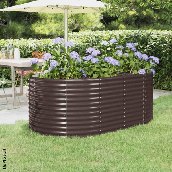 Hochbeet braun Stahl B/H/L: ca. 100x68x175 cm