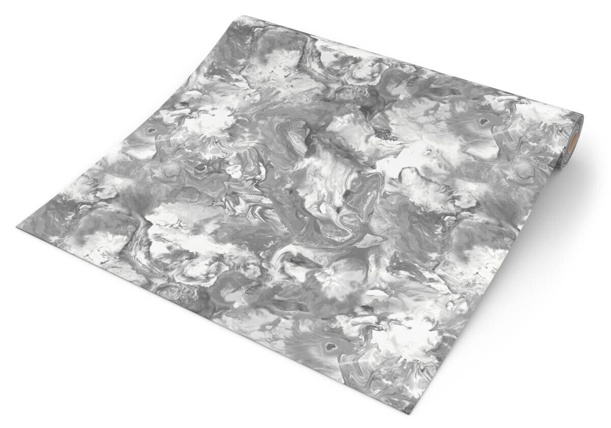 UGEPA Papiertapete Marmoroptik grau silber B/L: ca. 53x1005 cm