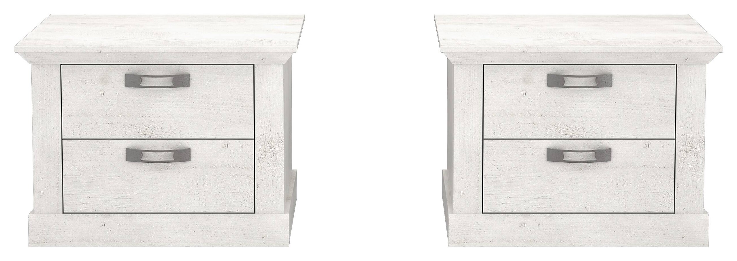 Nachtkonsole weiß Pinie Nachbildung B/H/T: ca. 65,5x47,8x44,9 cm