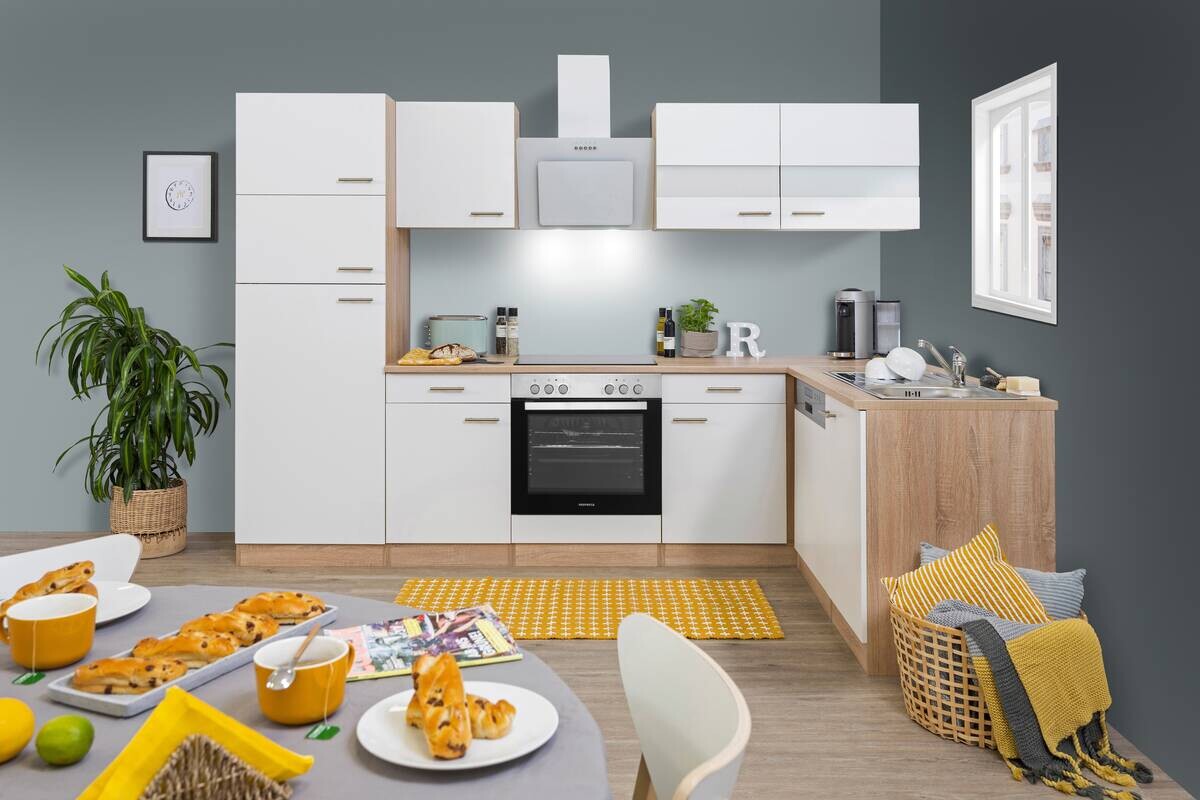 Respekta Winkelküche Economy weiß matt B/H/T: ca. 280x200x172 cm