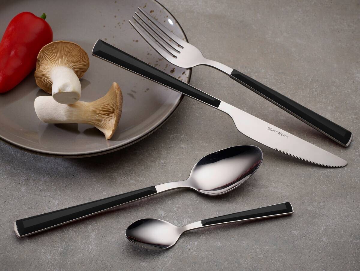 ECHTWERK Besteckset Basic schwarz Edelstahl 16 tlg.