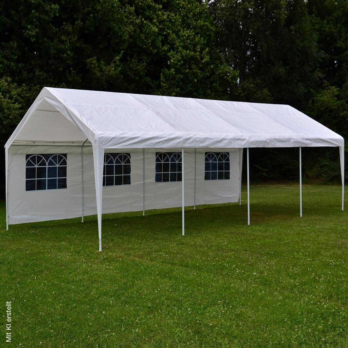 VCM Pavillon weiß Metall B/H/L: ca. 400x200x800 cm