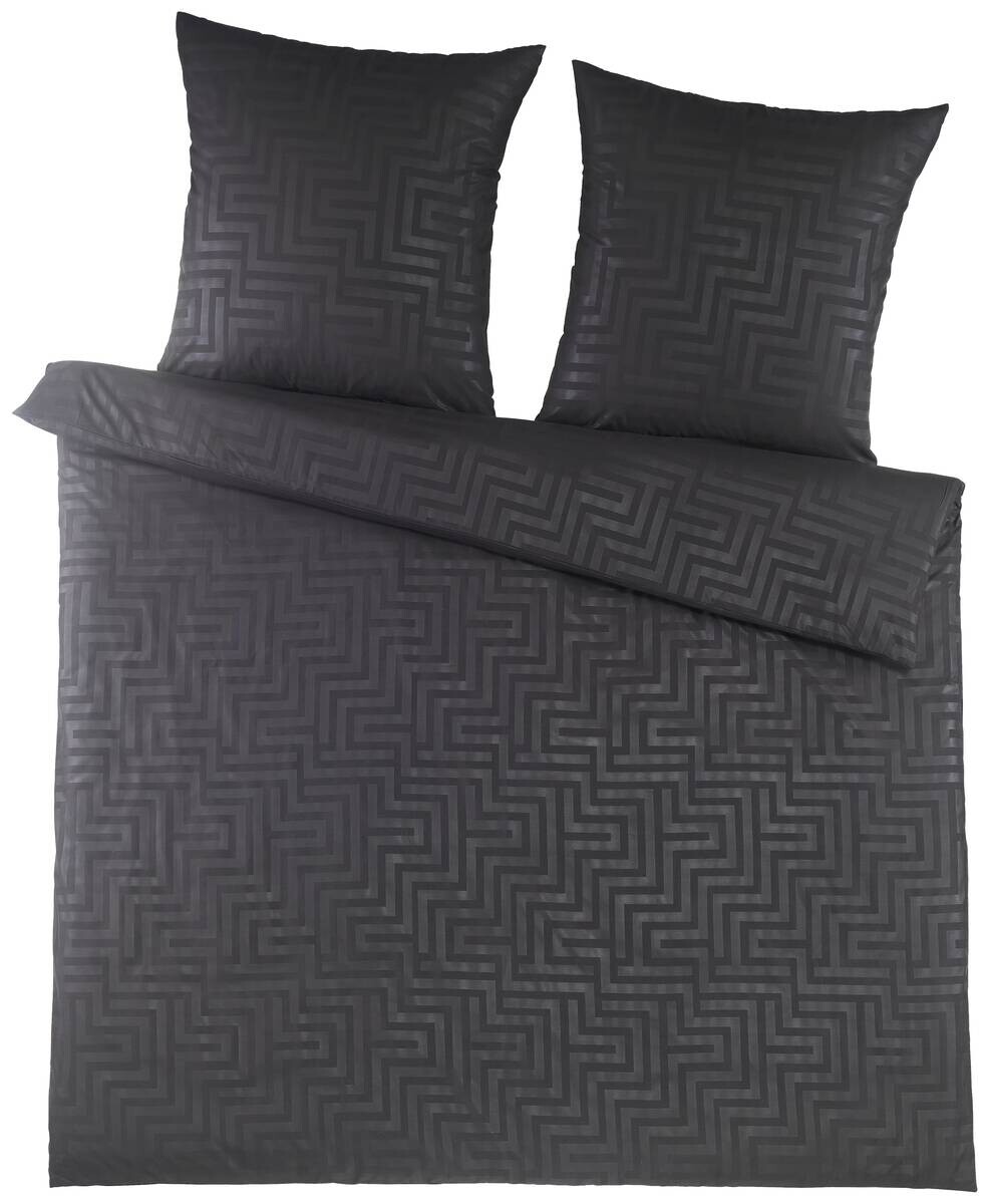 Microfaser Bettwäsche schwarz 100% Polyester B/L: ca. 200x200 cm