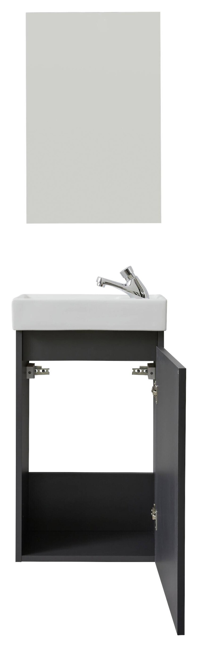 Bad-Set Champ grau matt B/H/T: ca. 40x68x22 cm