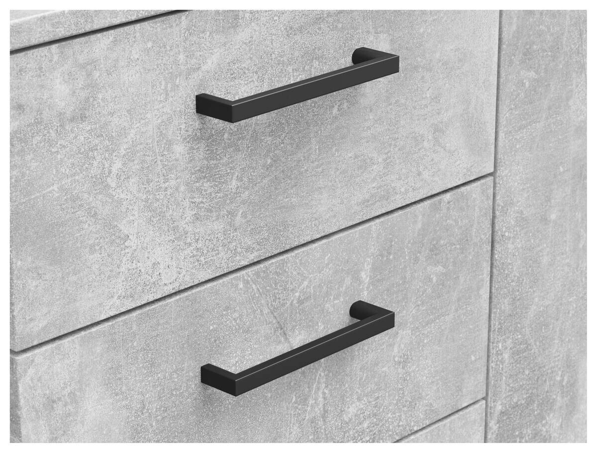 Kommode Multi-Stauraum Typ 28 Beton Optik B/H/T: ca. 120x83x40 cm