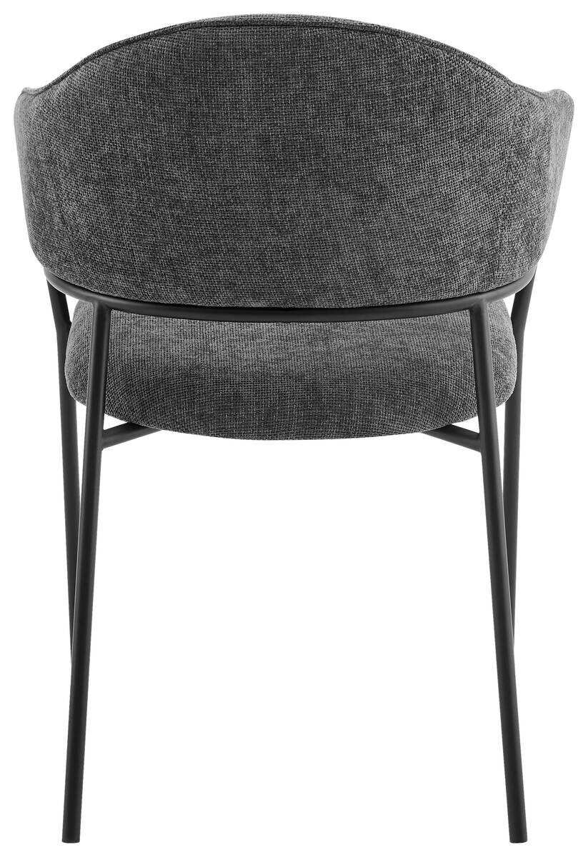 Stuhl CURVE, 2er-Set grau Stoff B/H/T: ca. 60x86x58 cm