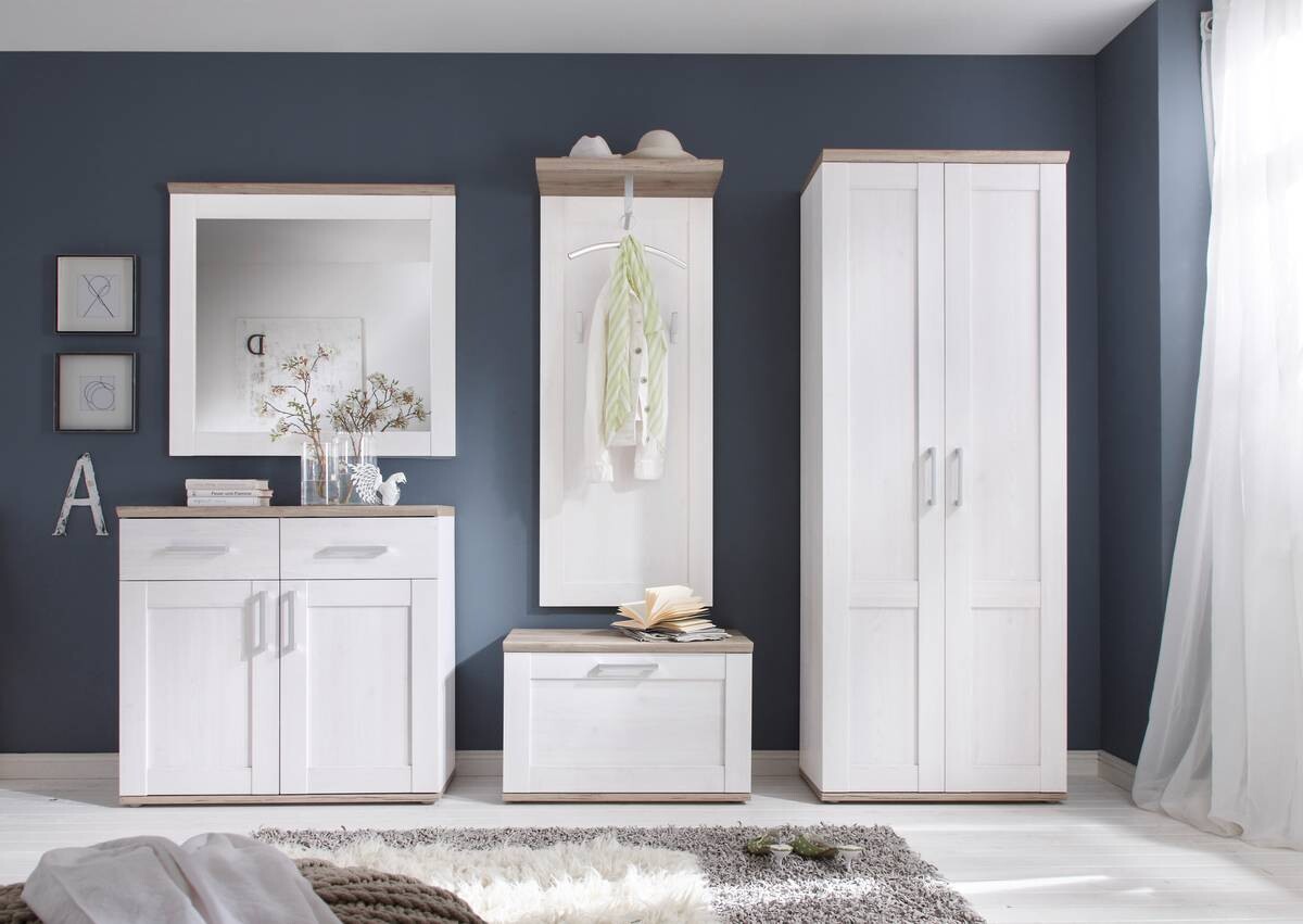 Garderobenschrank Romance Eiche San-Remo Nachbildung Sibiu Lärche Nachbildung B/H/T: ca. 76x201x39 cm