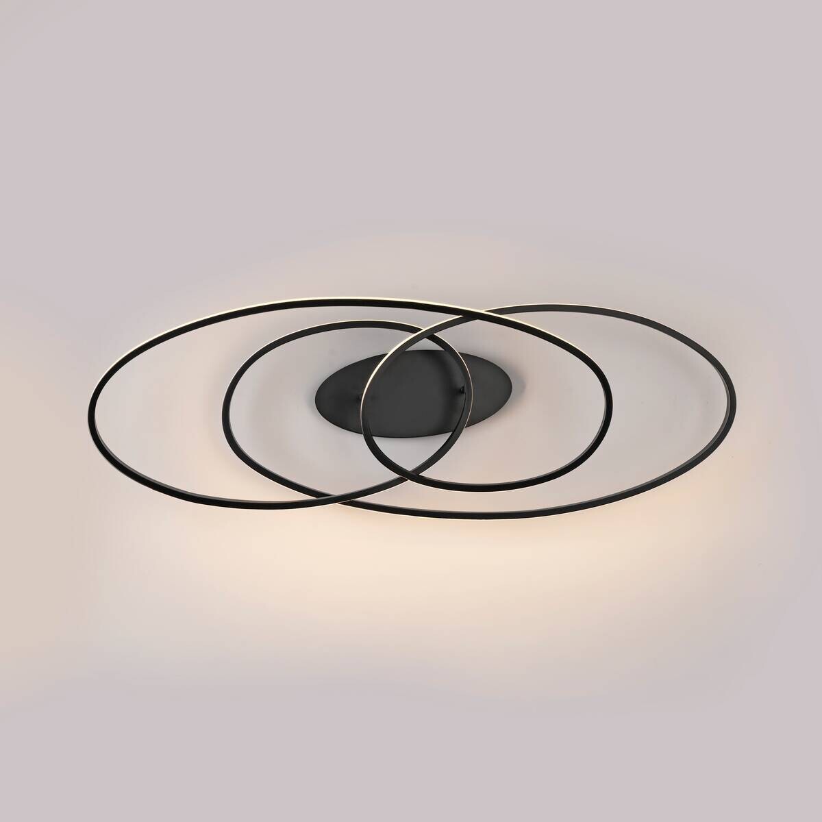 Just Light LED-Deckenleuchte Lumaca schwarz B/H/L: ca. 30,5x22,5x81 cm