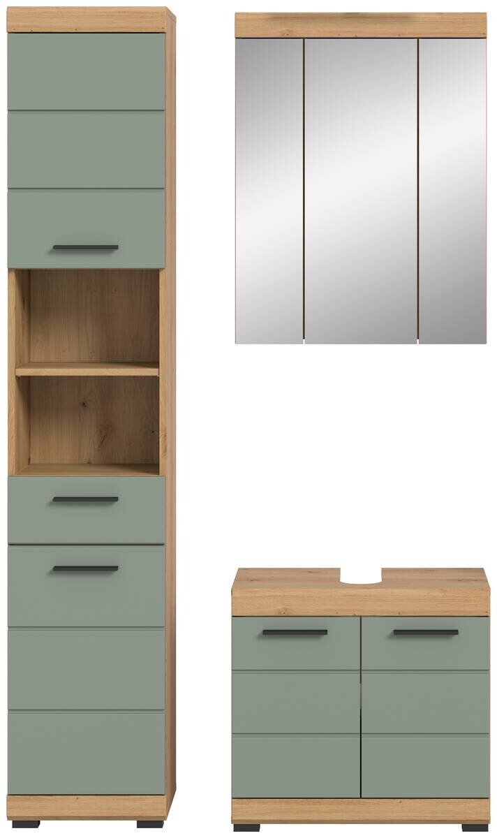 Badezimmer-Set Scout Eiche Artisan Nachbildung salbei Nachbildung B/H/T: ca. 112x191x34 cm